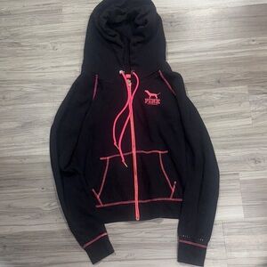 Victoria’s Secret PINK Black Hoodie with Pink Accents